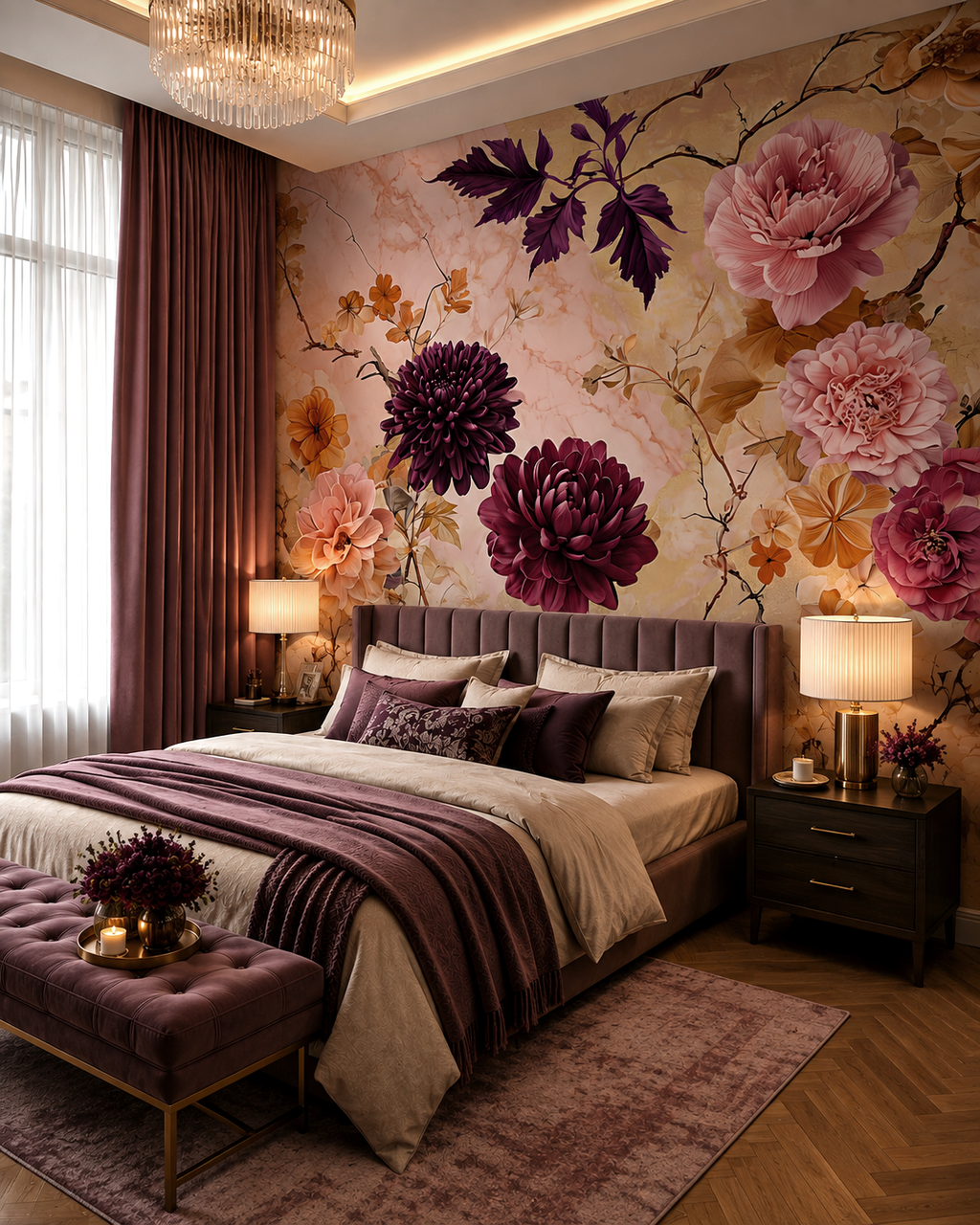 Velvet Bloom Wall Mural