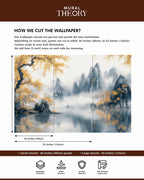 Misty Peaks Wall Mural