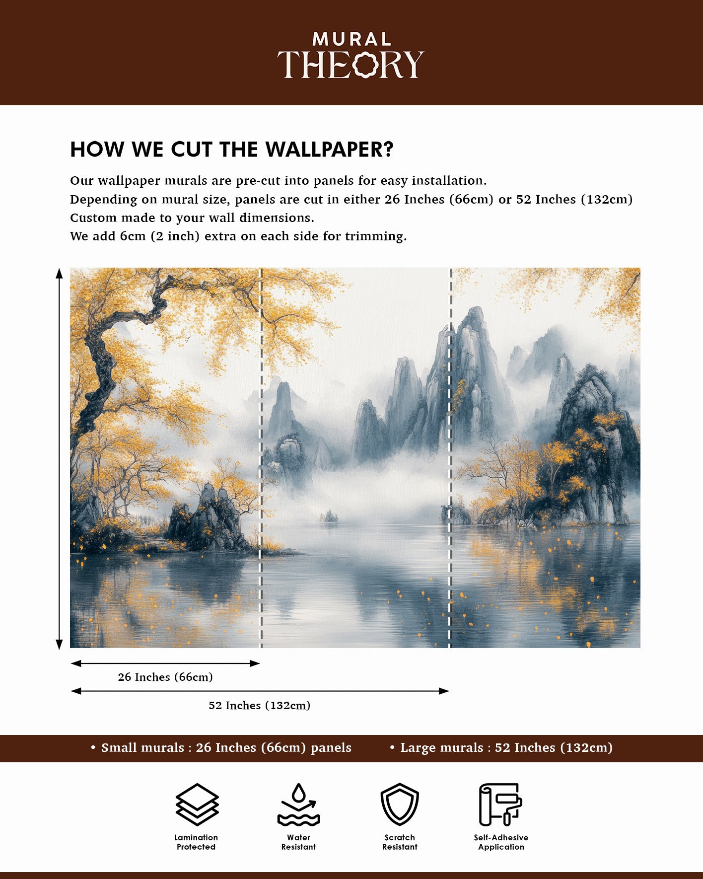 Misty Peaks Wall Mural