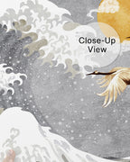 Moonlit Cranes Wall Mural