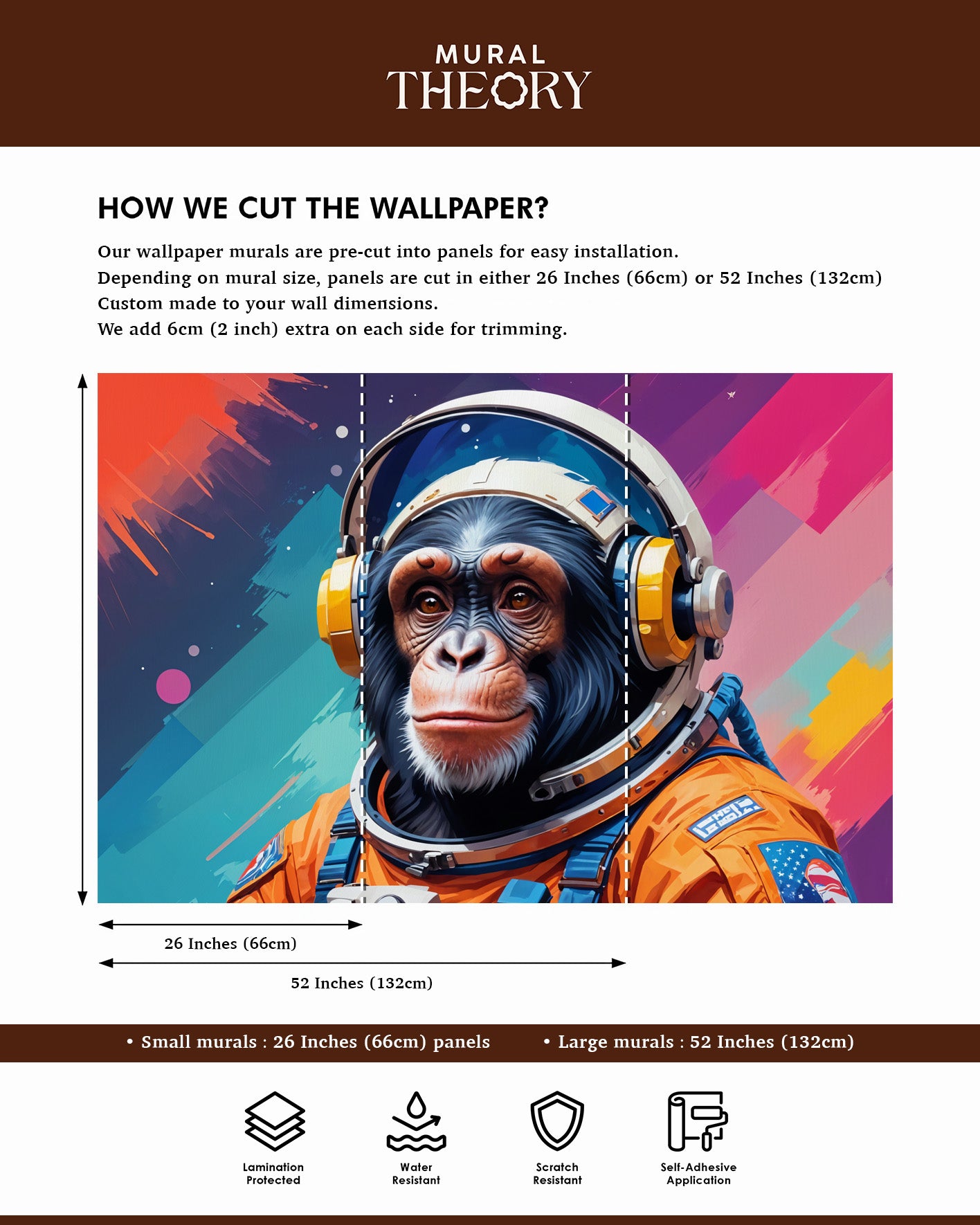 Astro Chimp Wall Mural