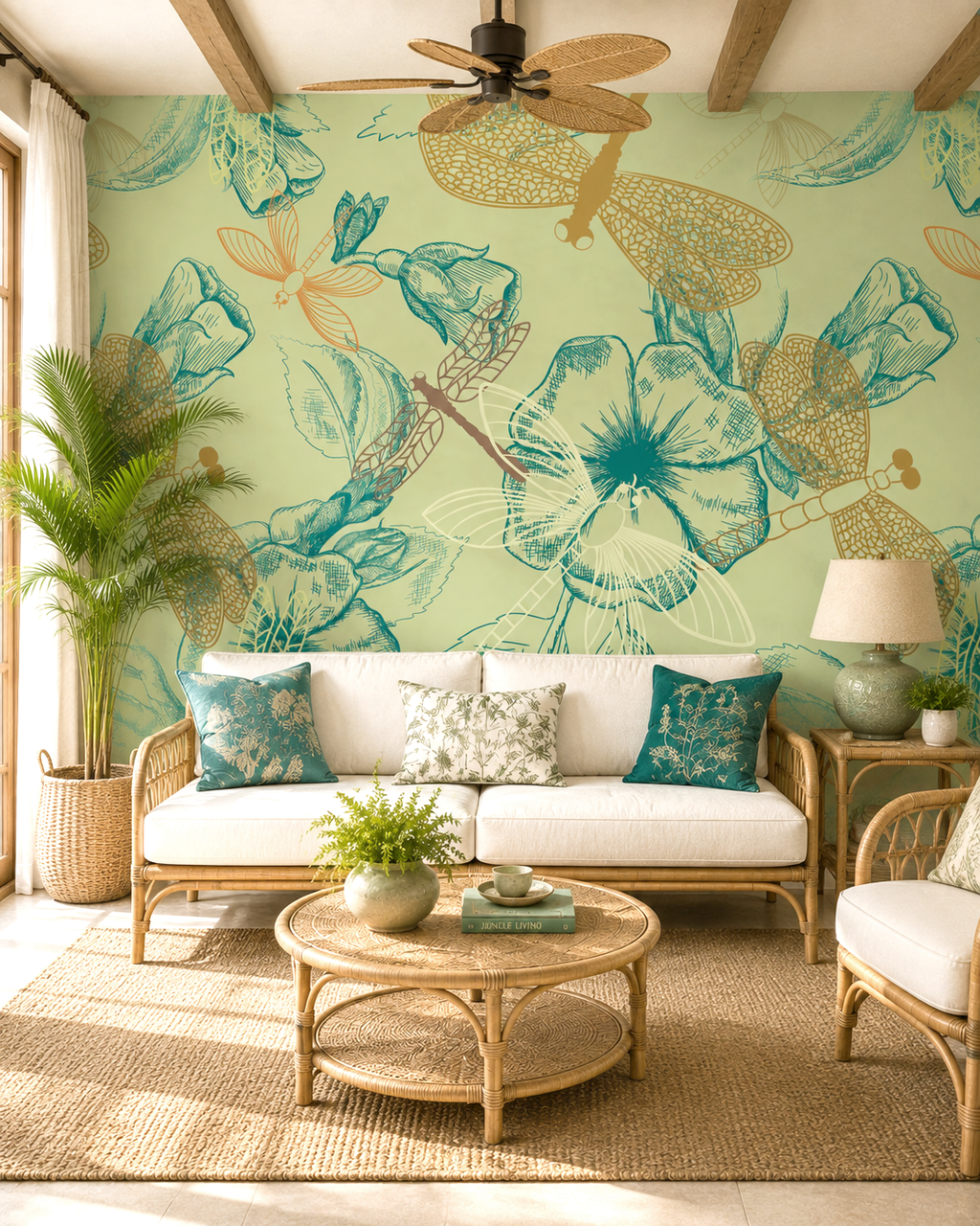 Dragonfly Garden Wall Mural