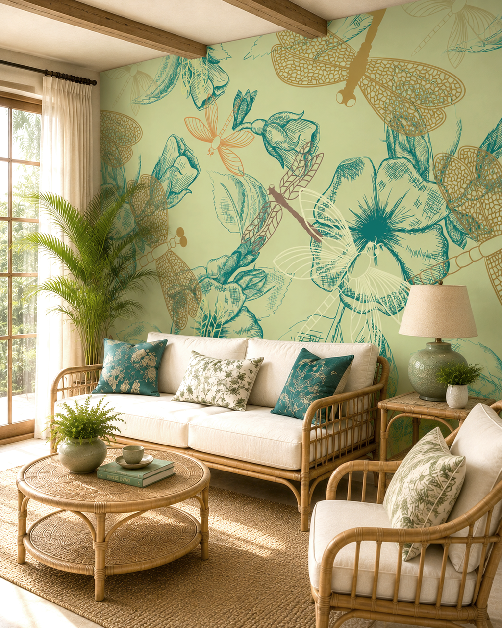 Dragonfly Garden Wall Mural
