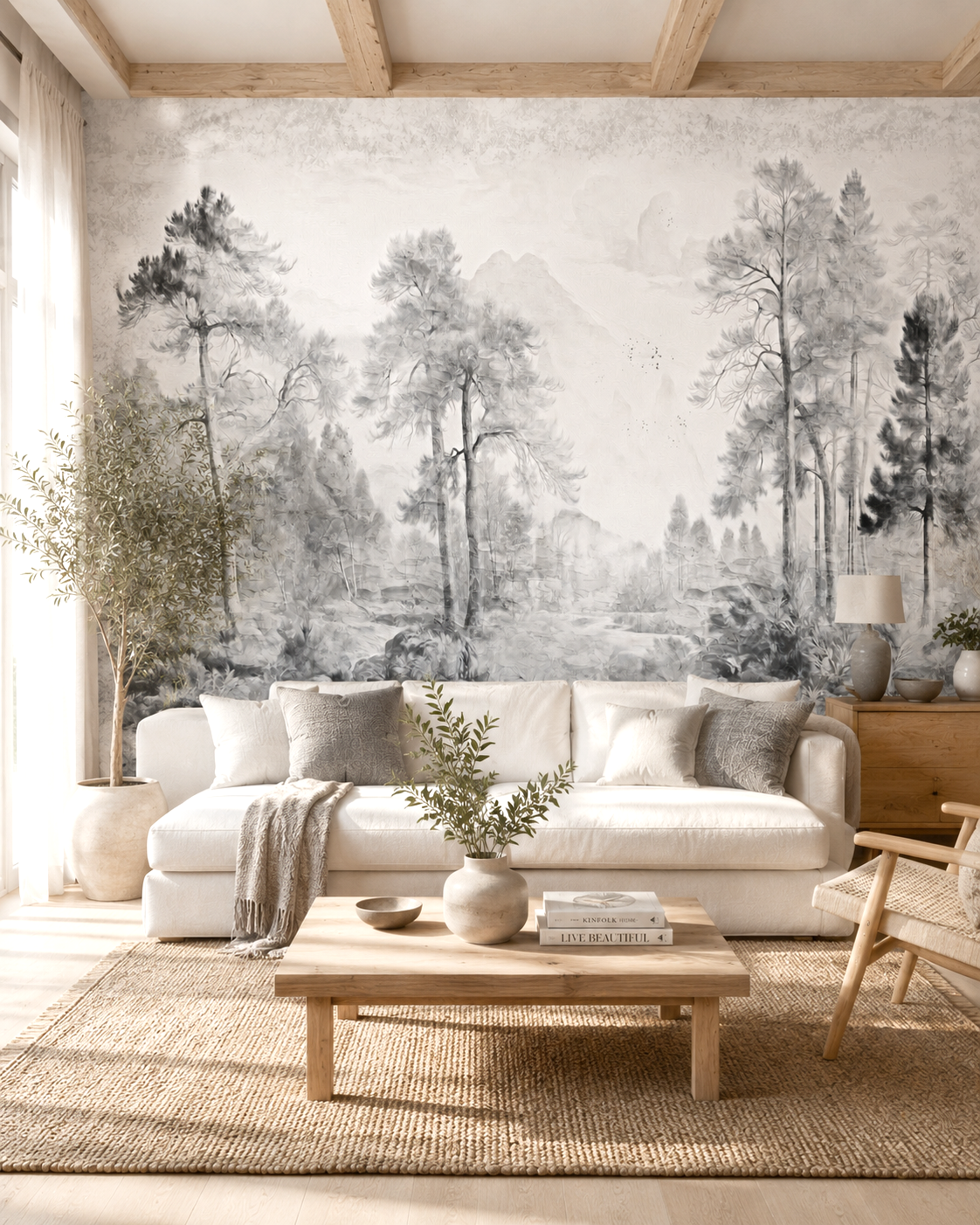 Winter Pines Wall Mural