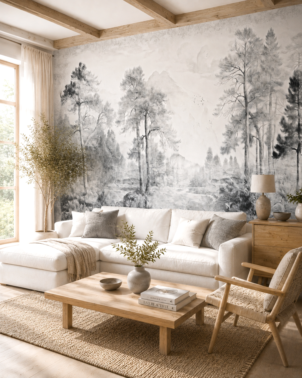 Winter Pines Wall Mural