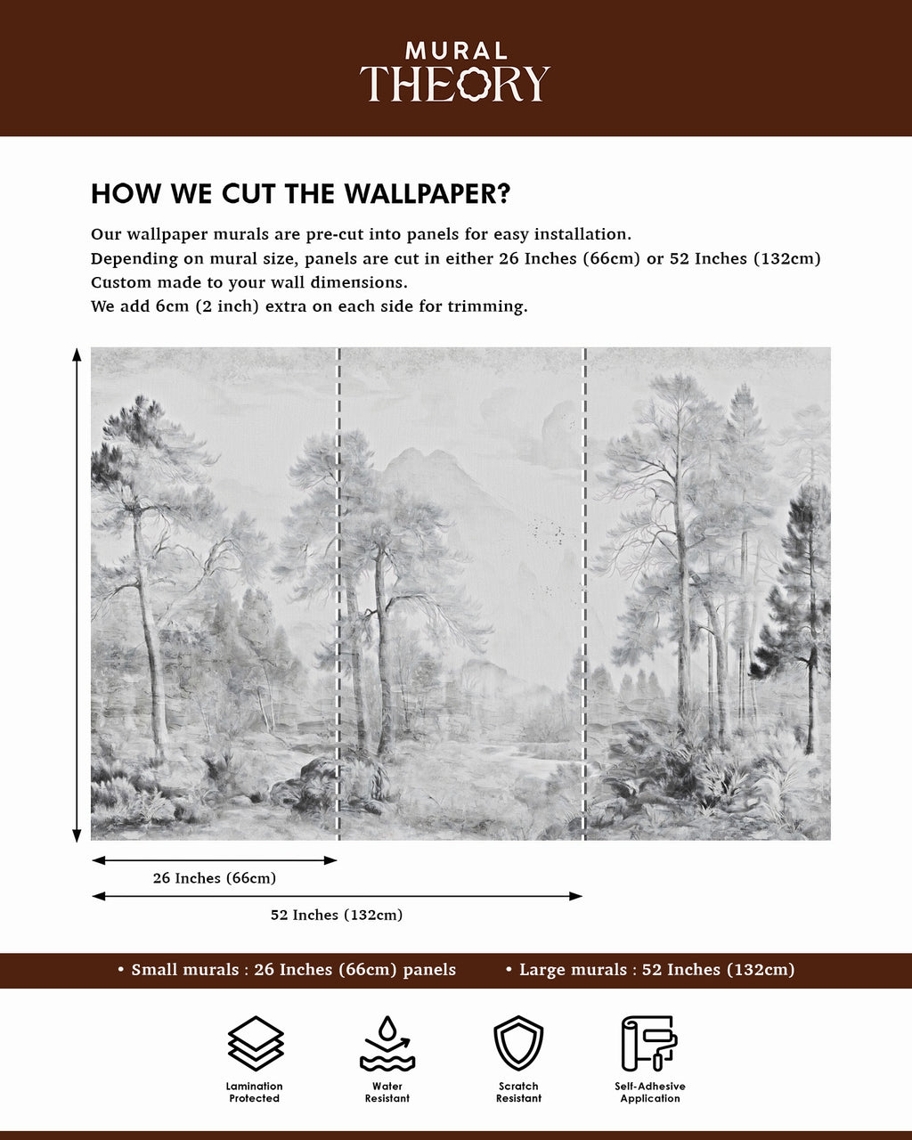 Winter Pines Wall Mural