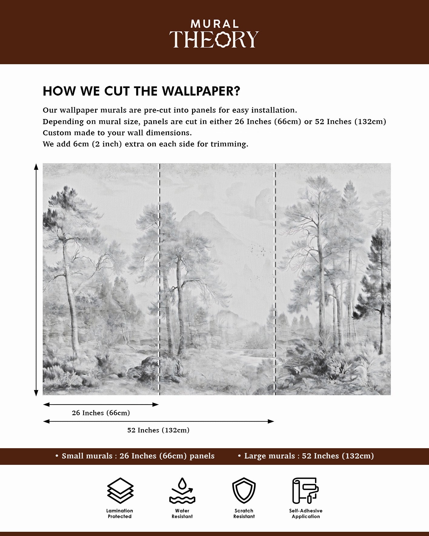 Winter Pines Wall Mural