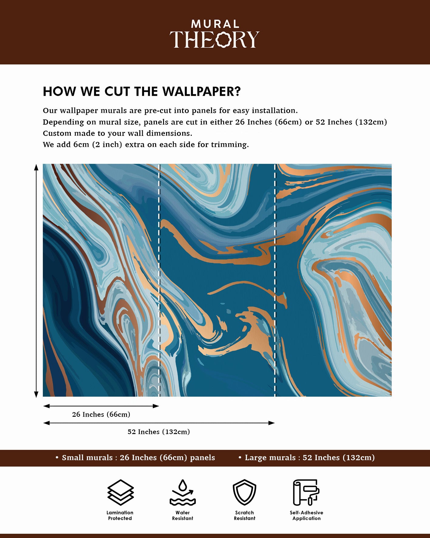 Ocean Swirl Wall Mural