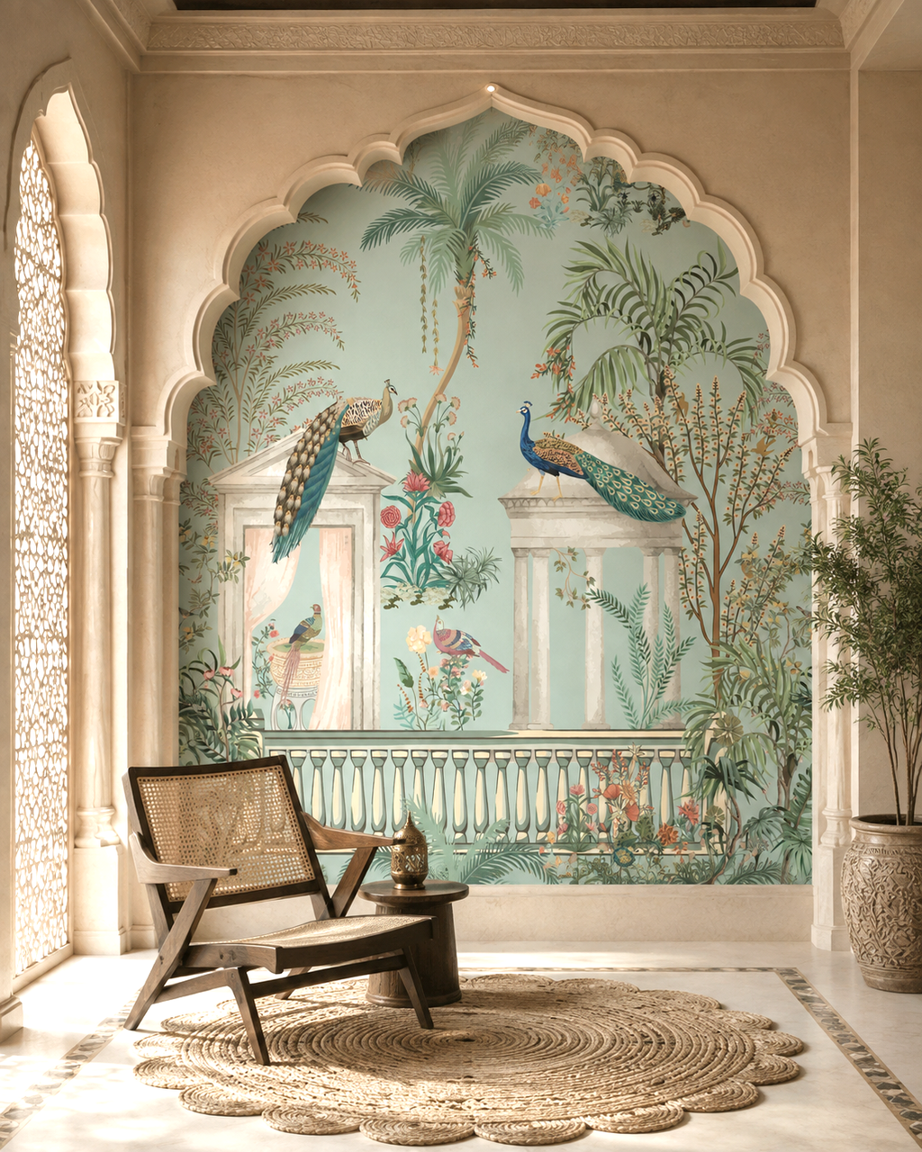 Peacock Paradise Wall Mural