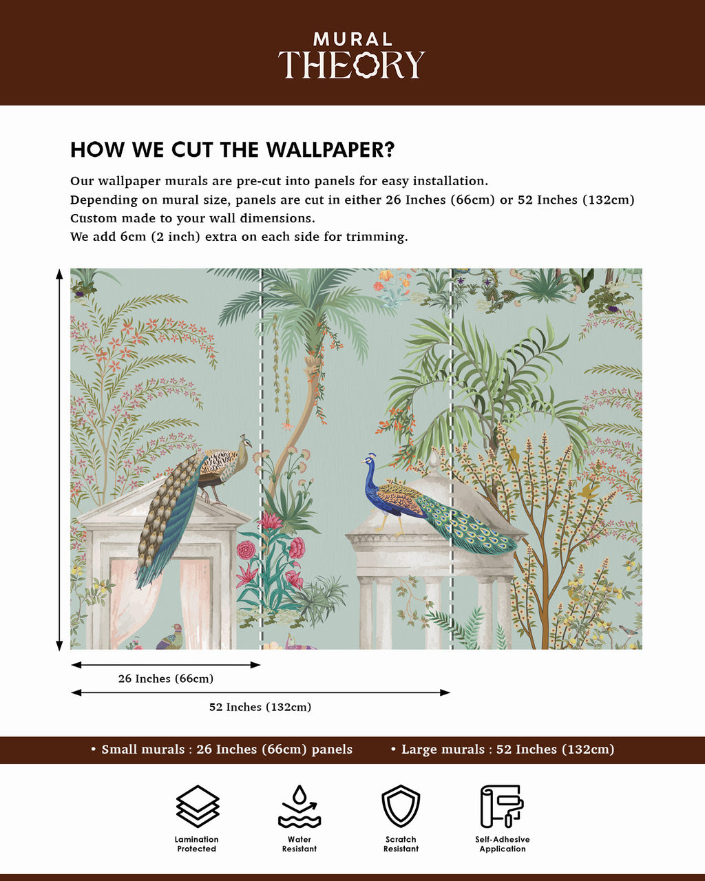 Peacock Paradise Wall Mural
