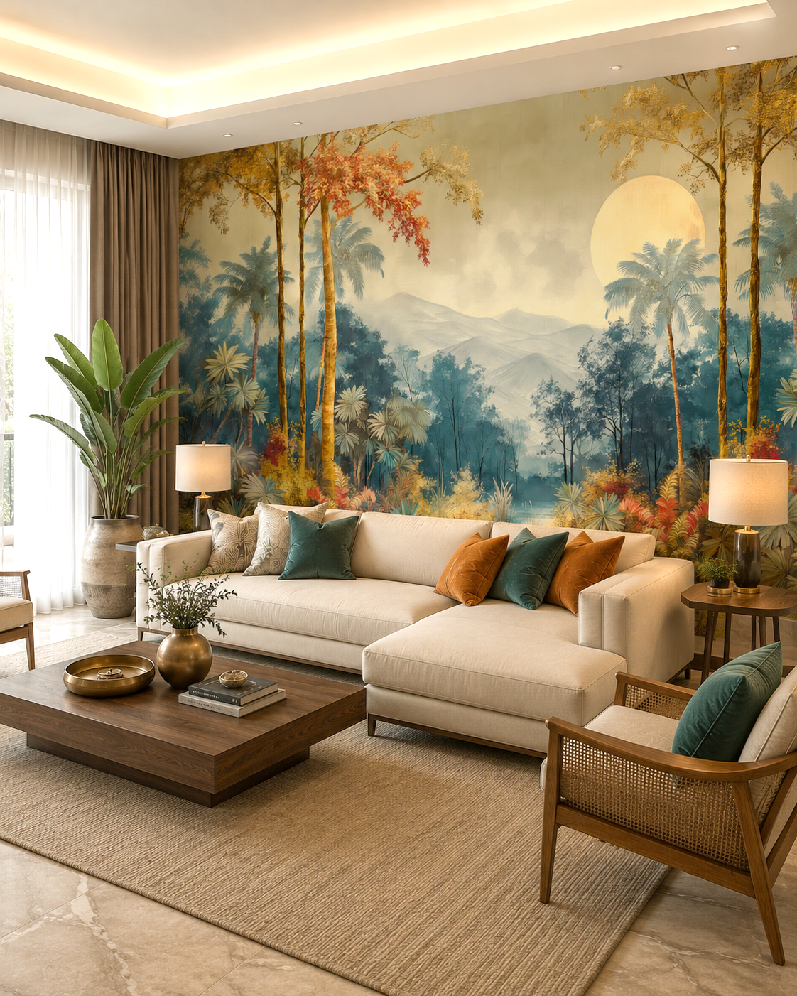 Golden Wilds Wall Mural