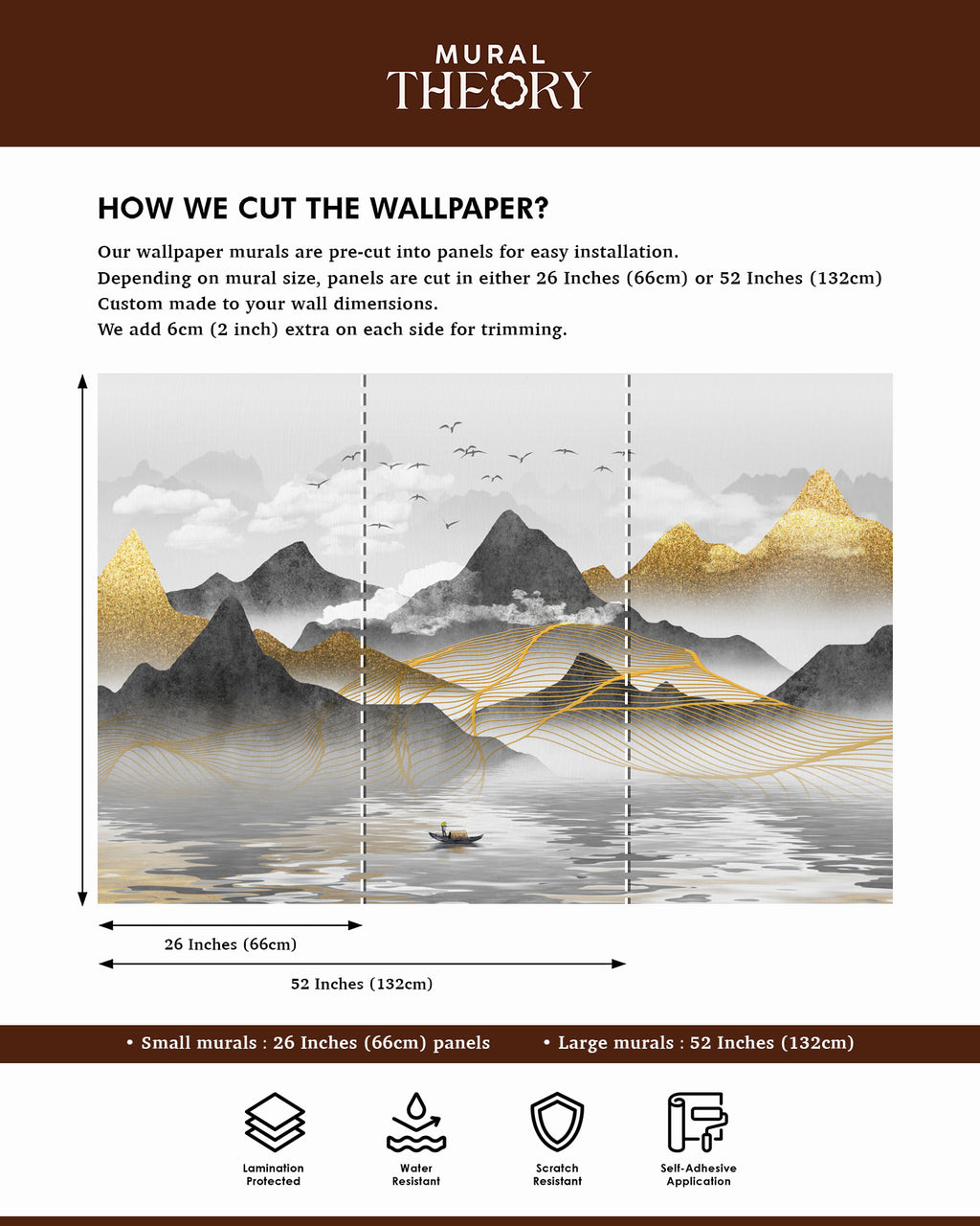 Gilded Horizons Wall Mural