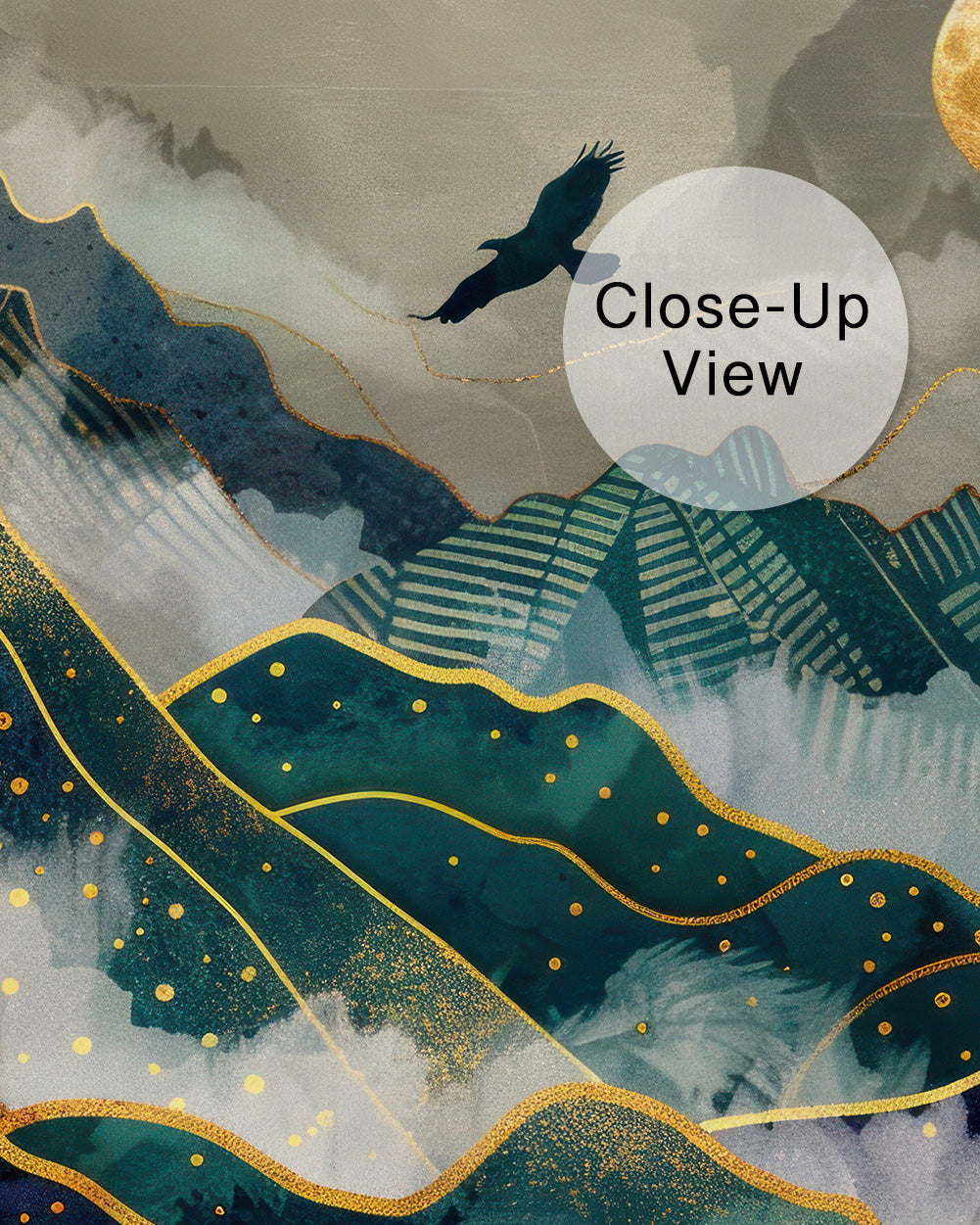 Golden Cranes Wall Mural
