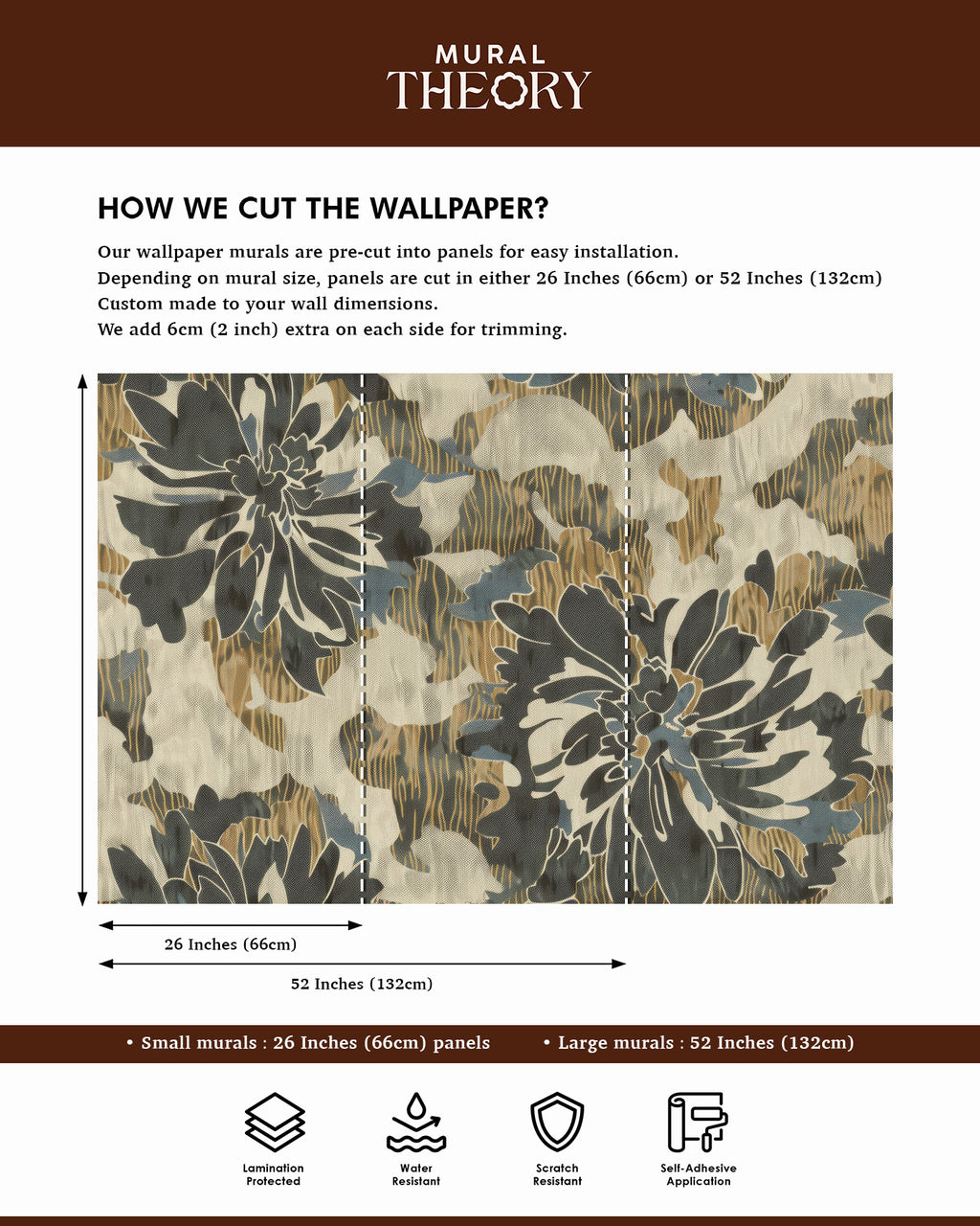 Gilded Botanica Wall Mural