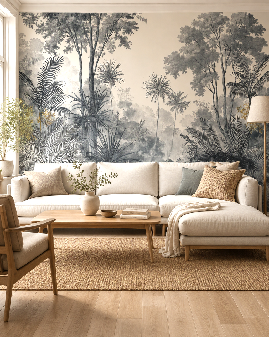 Jungle Etchings Wall Mural