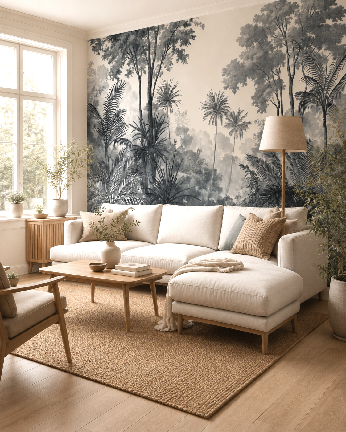 Jungle Etchings Wall Mural