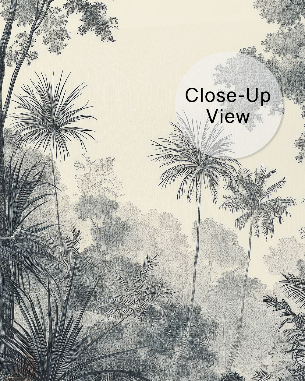 Jungle Etchings Wall Mural