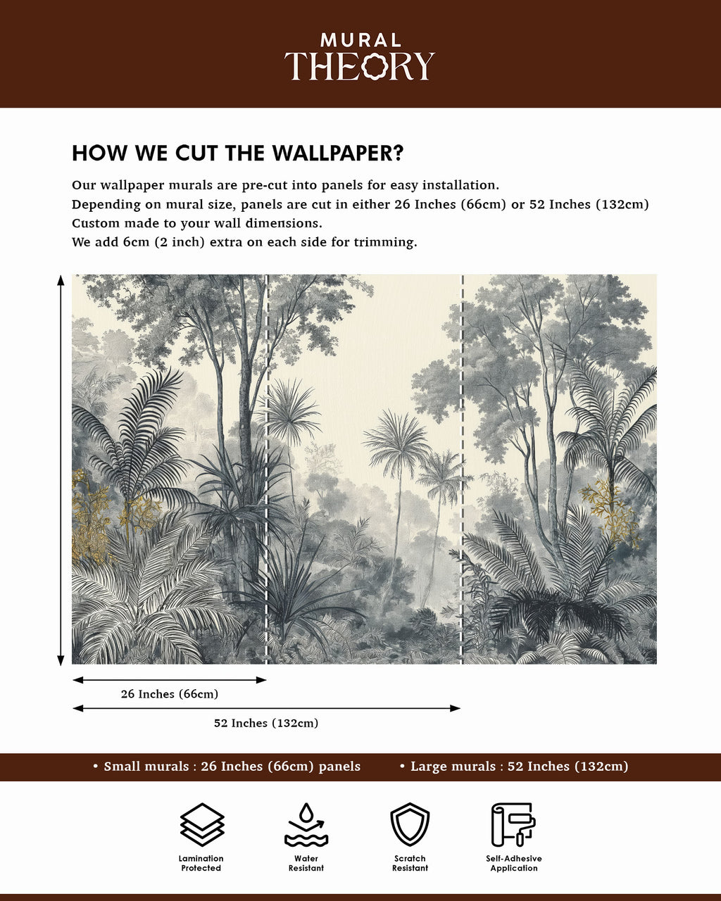 Jungle Etchings Wall Mural