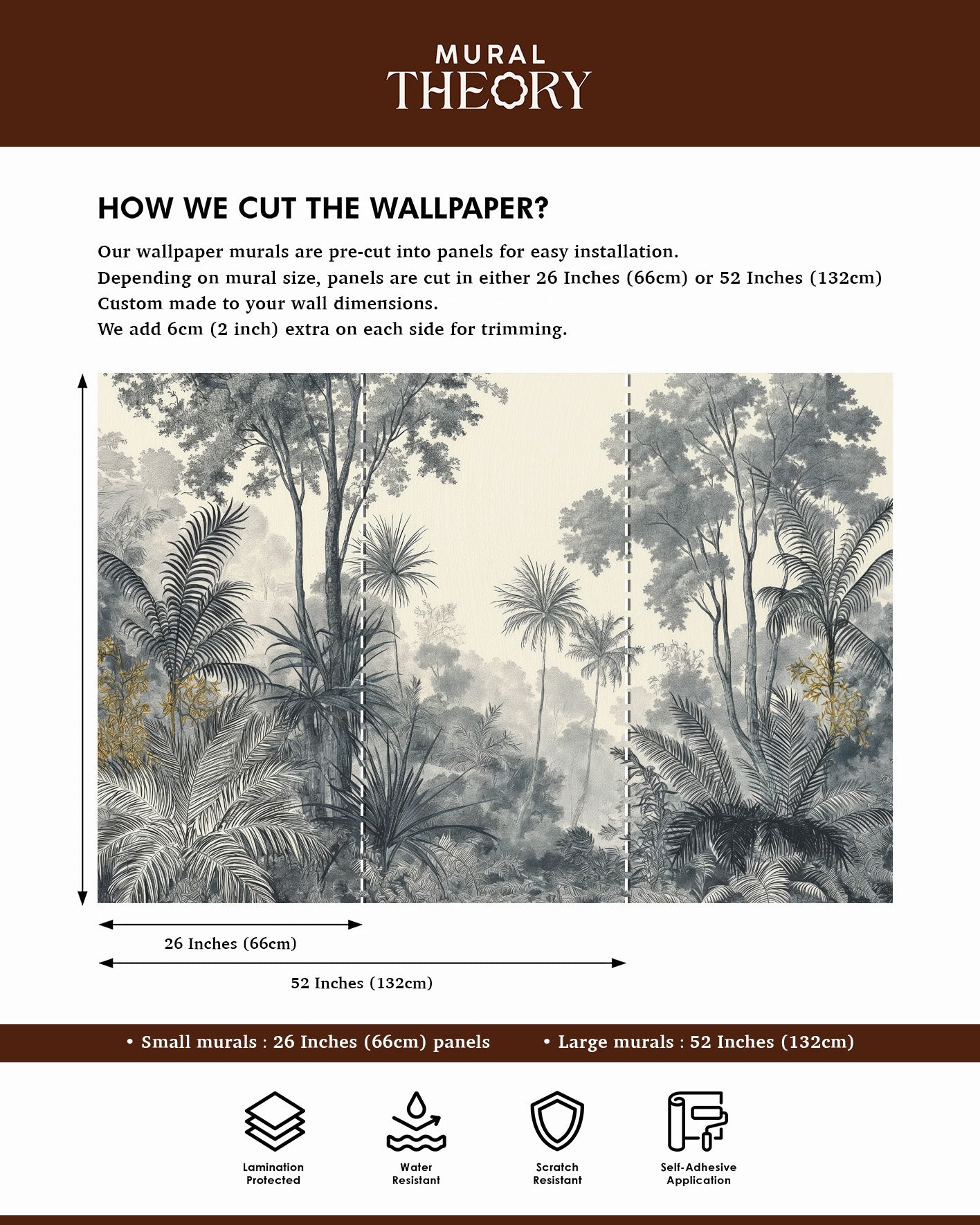 Jungle Etchings Wall Mural