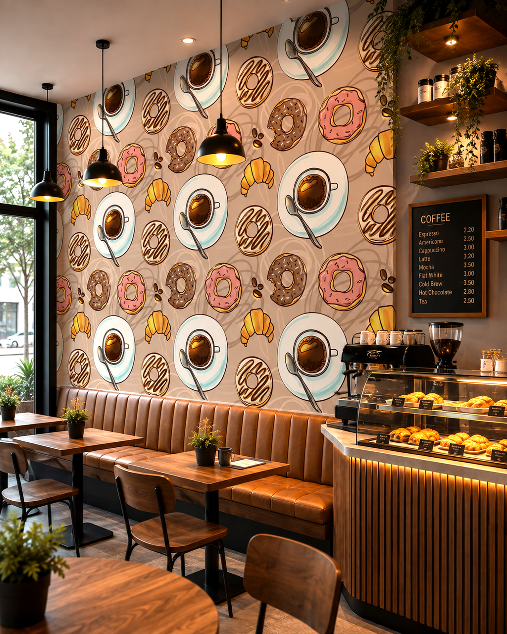 Sweet Brew Repeat Wall Mural