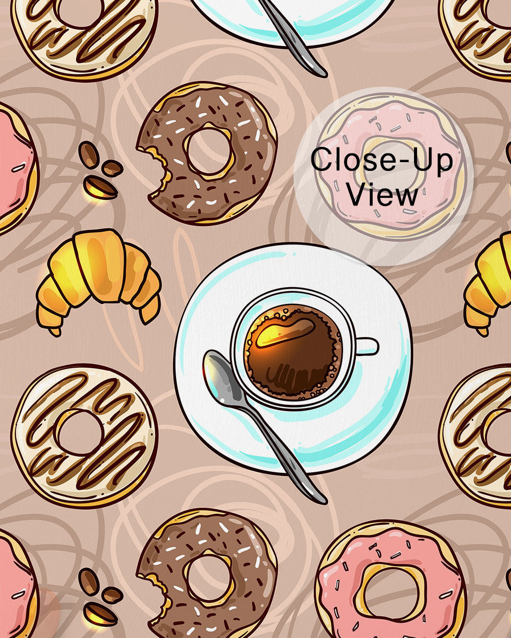 Sweet Brew Repeat Wall Mural
