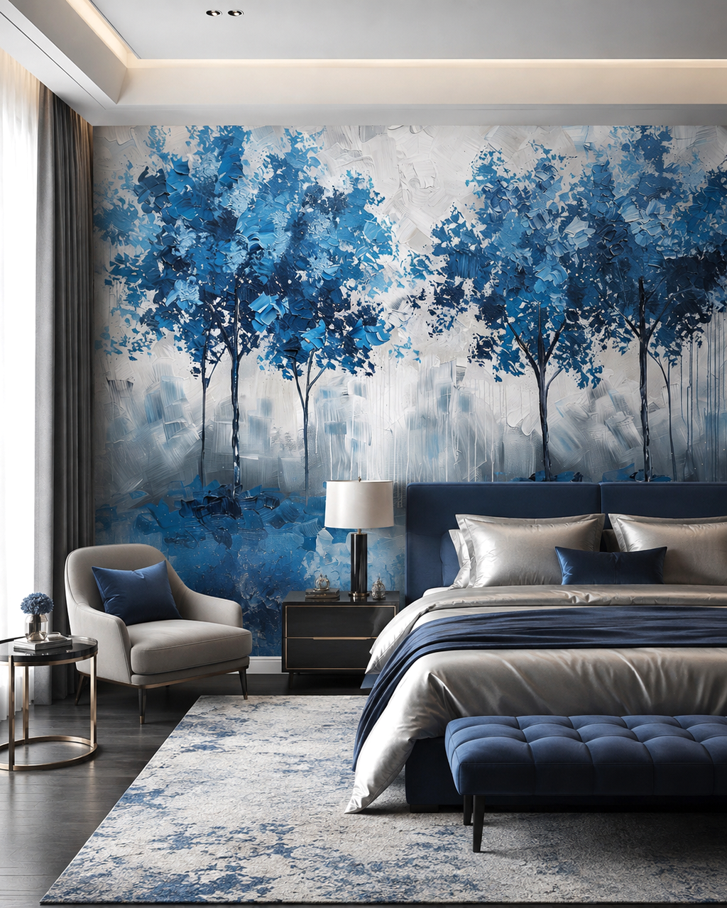 Azure Grove Wall Mural