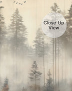 Hazy Pines Wall Mural