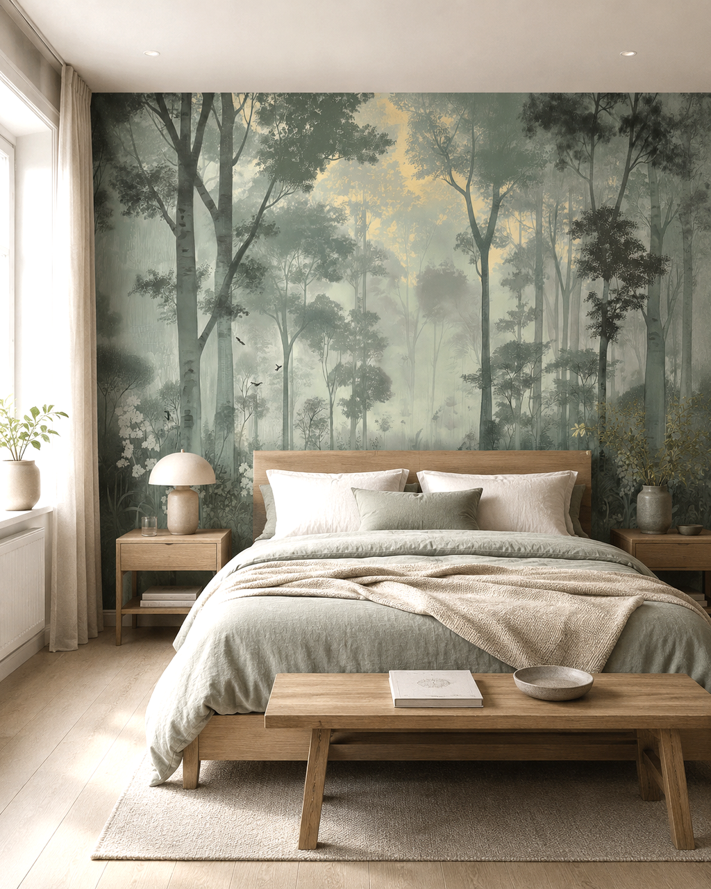 Misty Grove Wall Mural