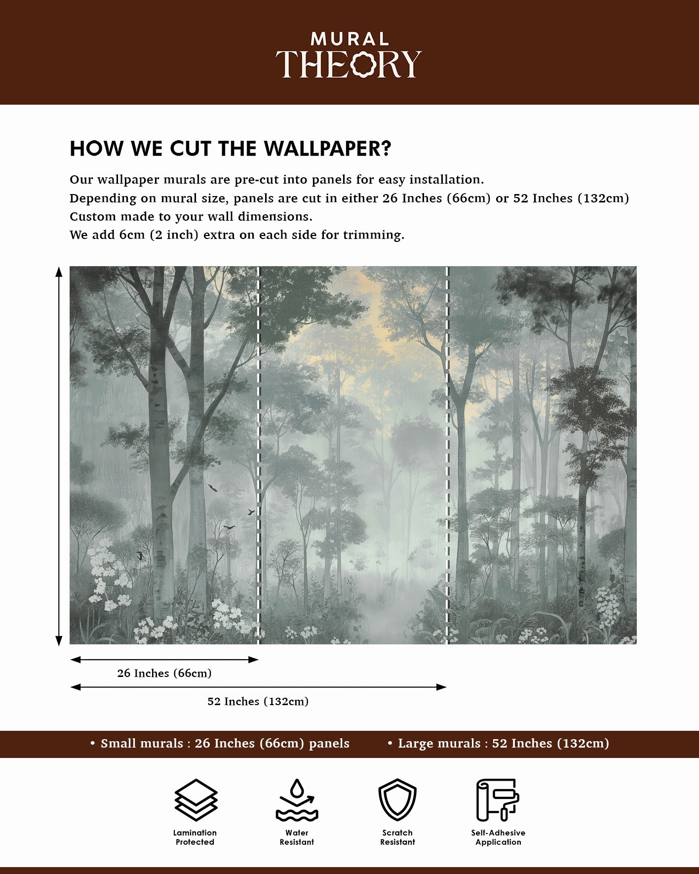 Misty Grove Wall Mural