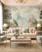Peacock Garden Wall Mural