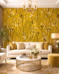 Golden Blooms Wall Mural