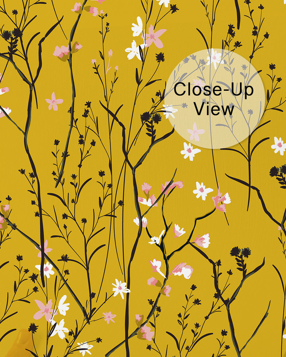 Golden Blooms Wall Mural