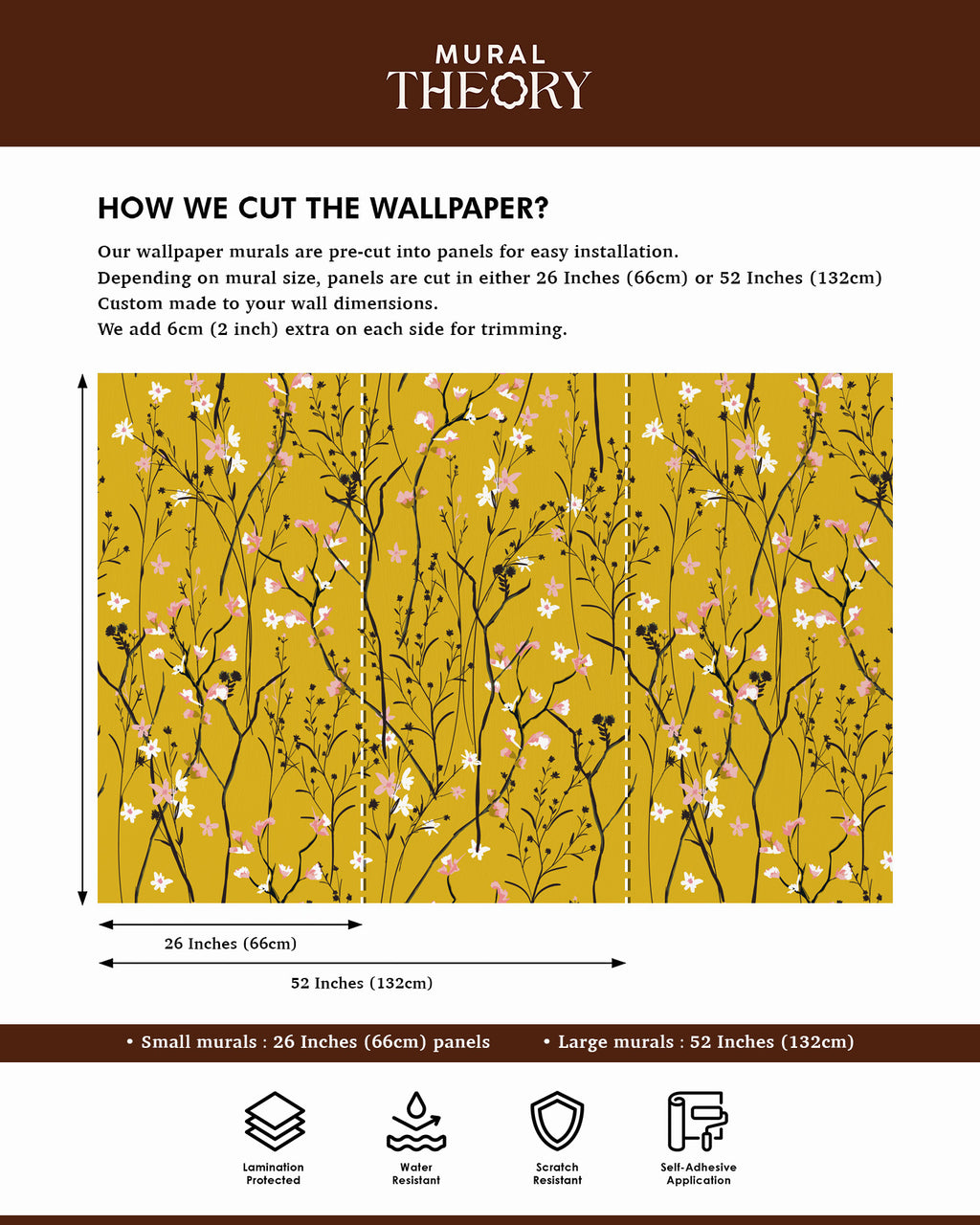 Golden Blooms Wall Mural