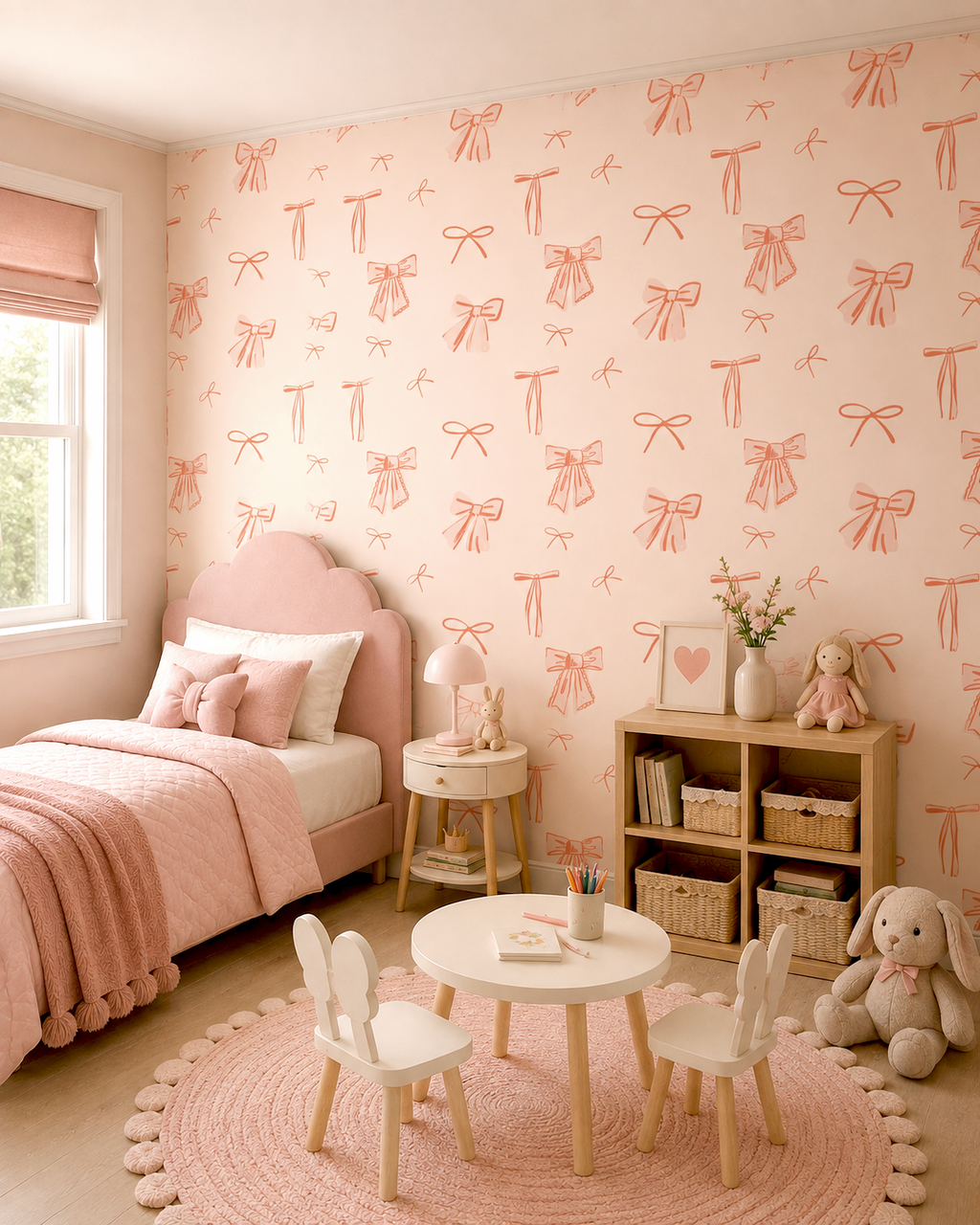 Coral Bows Wall Mural