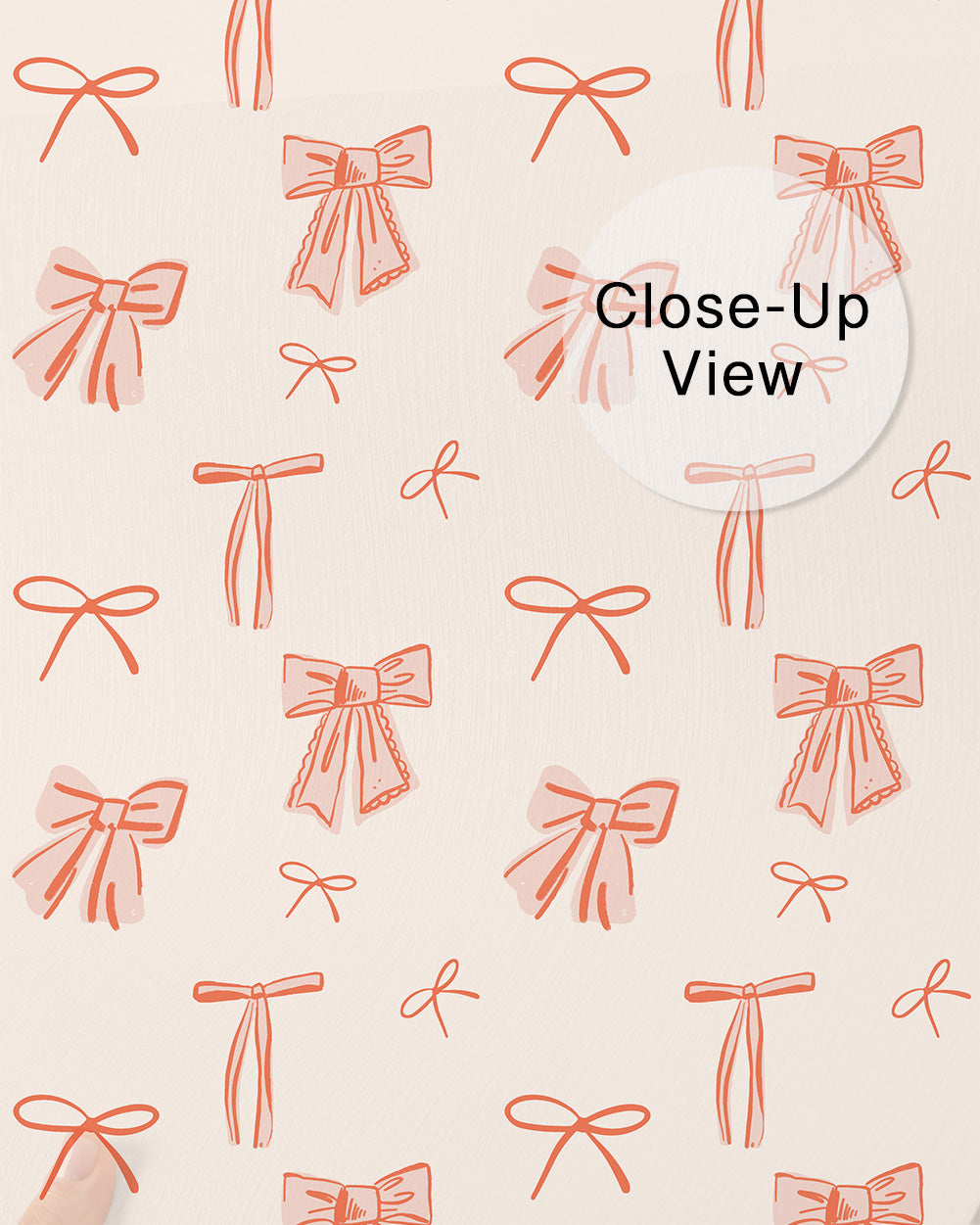 Coral Bows Wall Mural