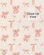 Coral Bows Wall Mural