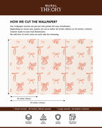 Coral Bows Wall Mural