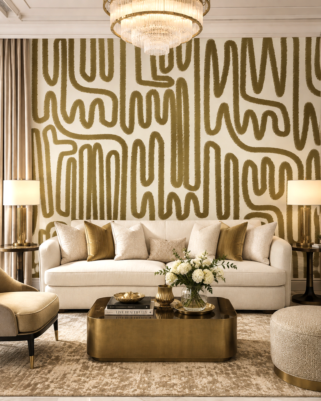 Organic Lines Wall Mural