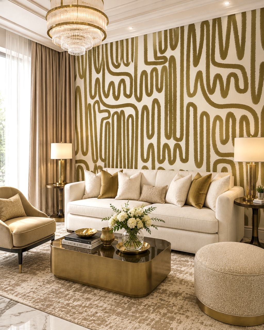 Organic Lines Wall Mural