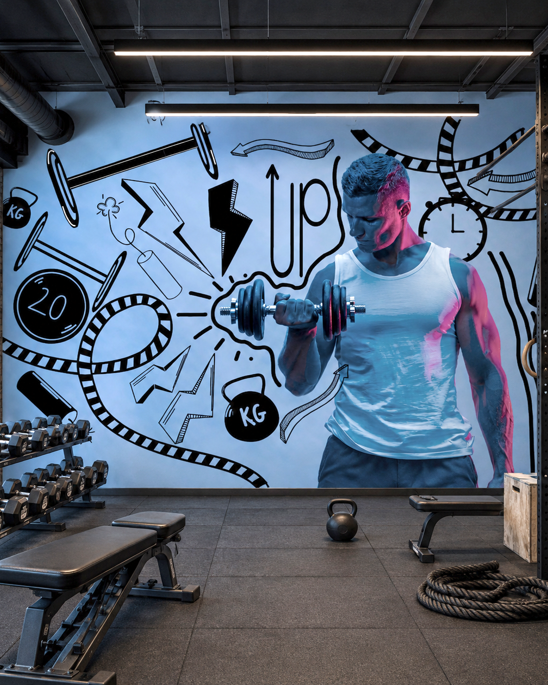 Fitness Flow Wall Mural