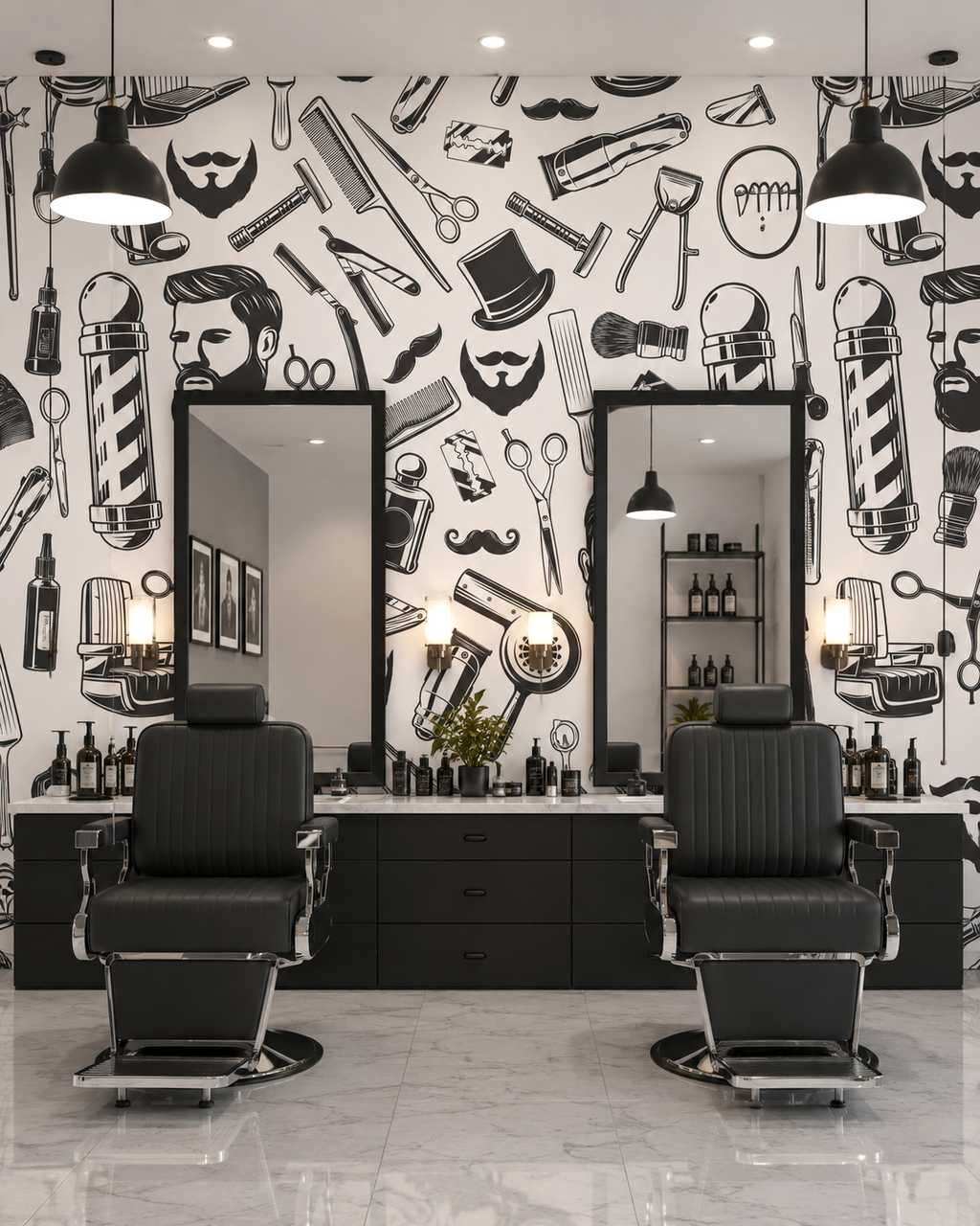 Gentleman’s Grooming Wall Mural