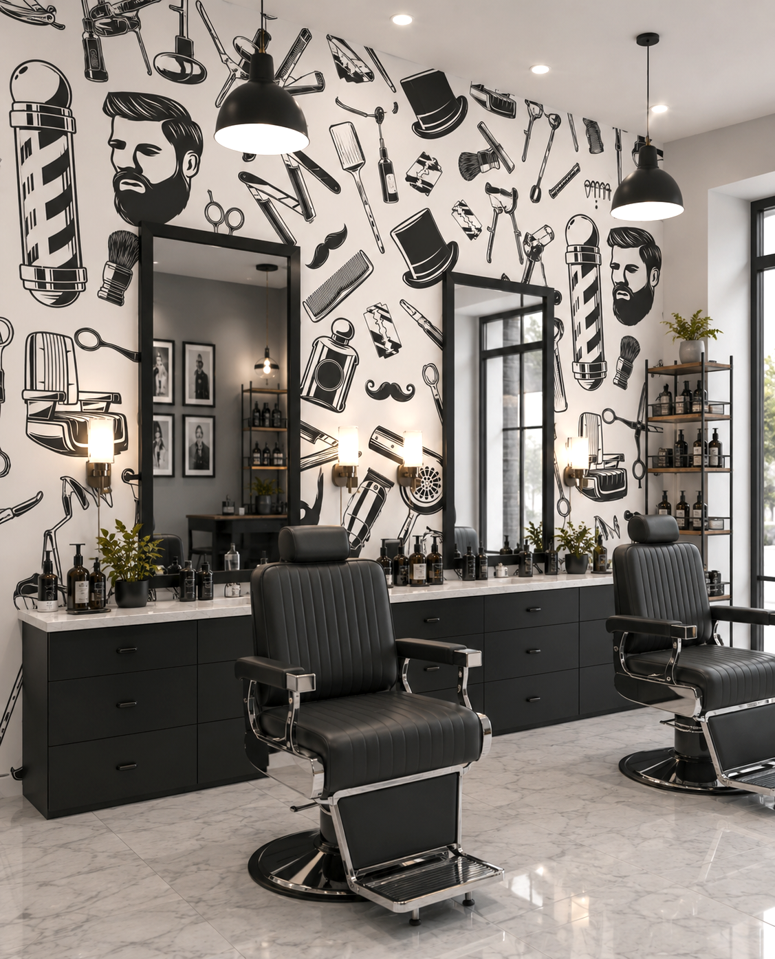 Gentleman’s Grooming Wall Mural