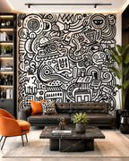 Playful Chaos Wall Mural