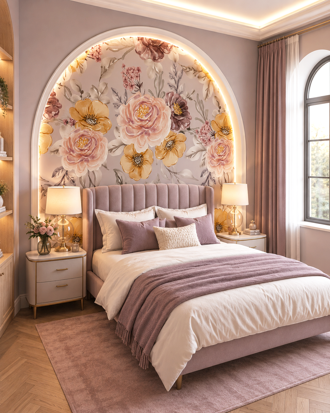 Blush Bloom Wall Mural