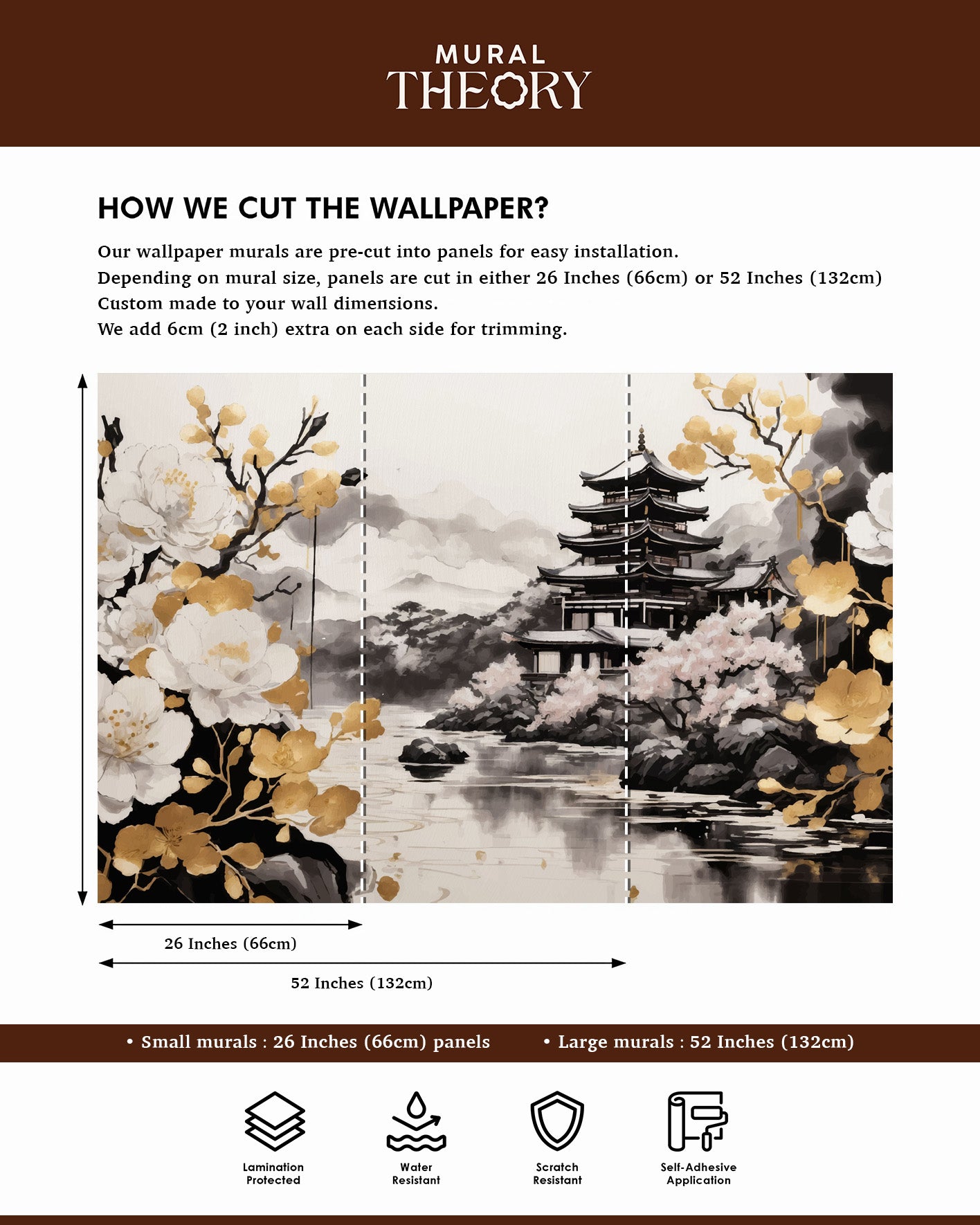 Golden Serenity Wall Mural