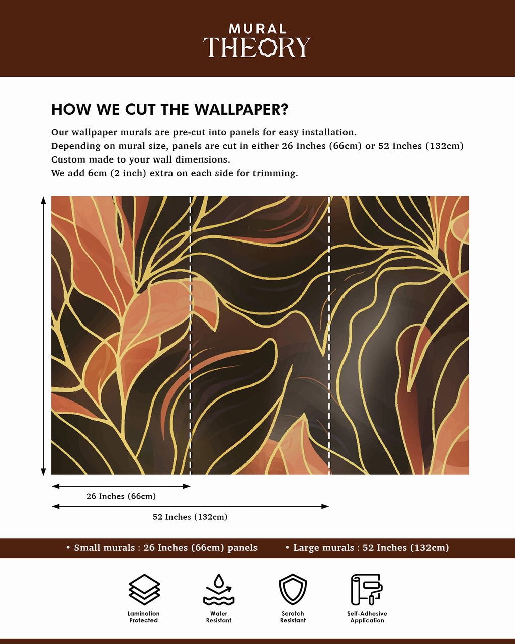 Amber Veins Wall Mural