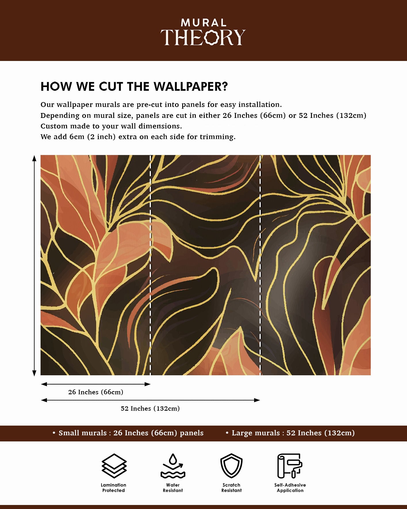 Amber Veins Wall Mural