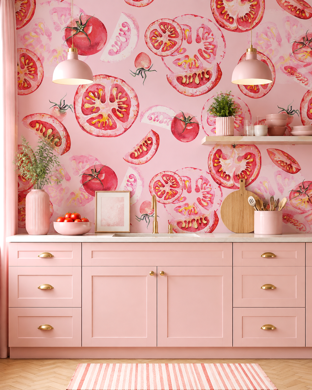Tomato Blush Wall Mural