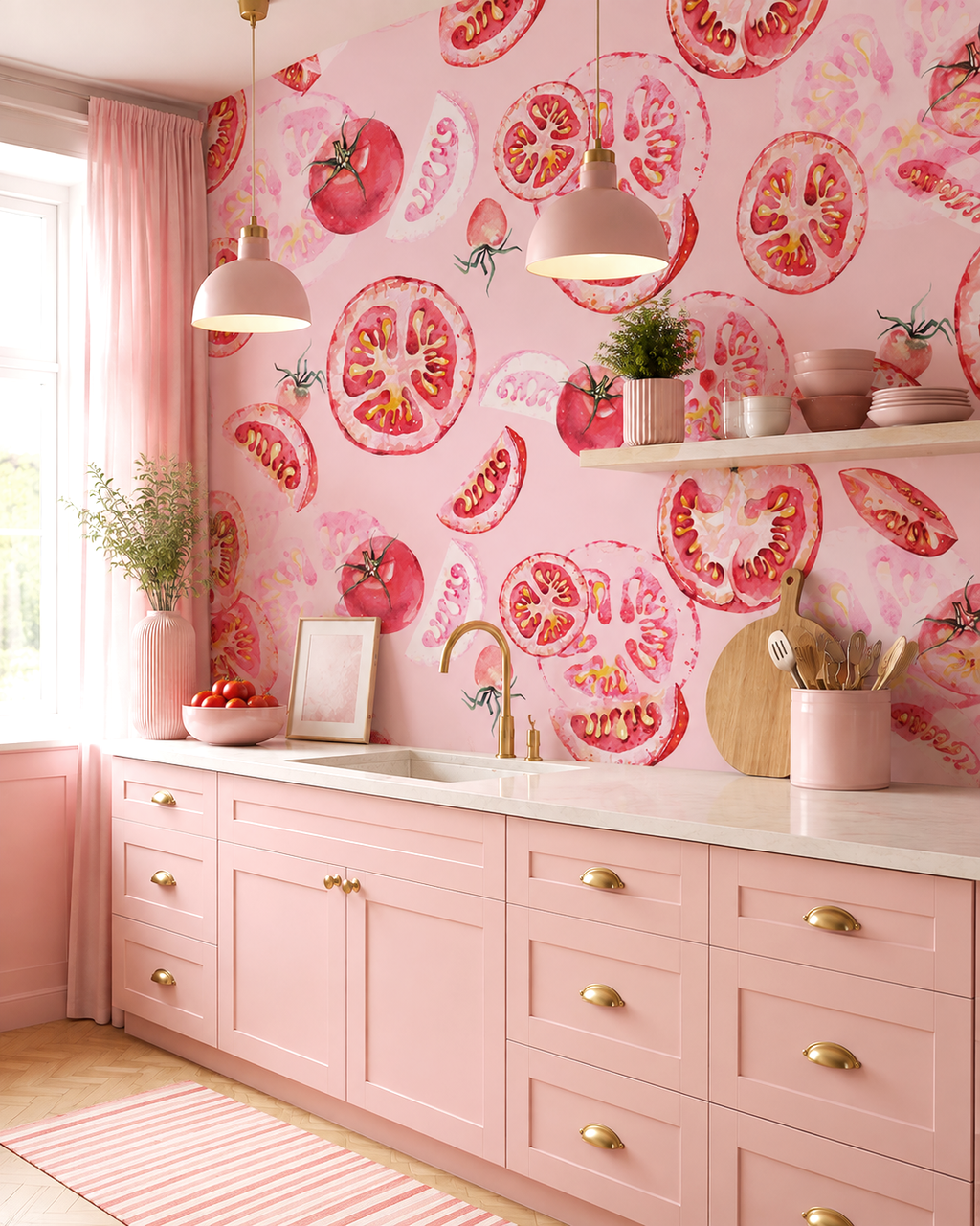 Tomato Blush Wall Mural