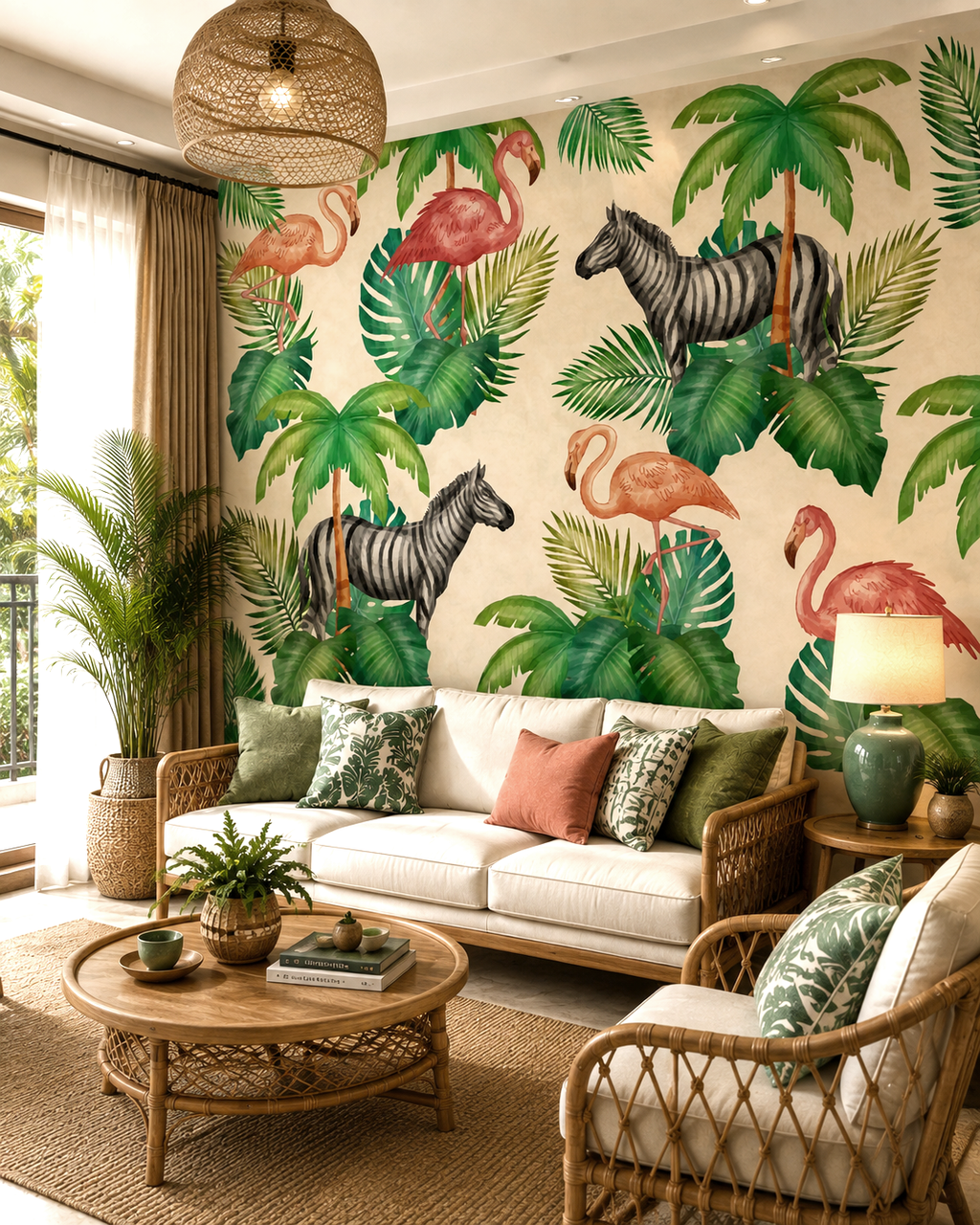 Tropical Safari Wall Mural